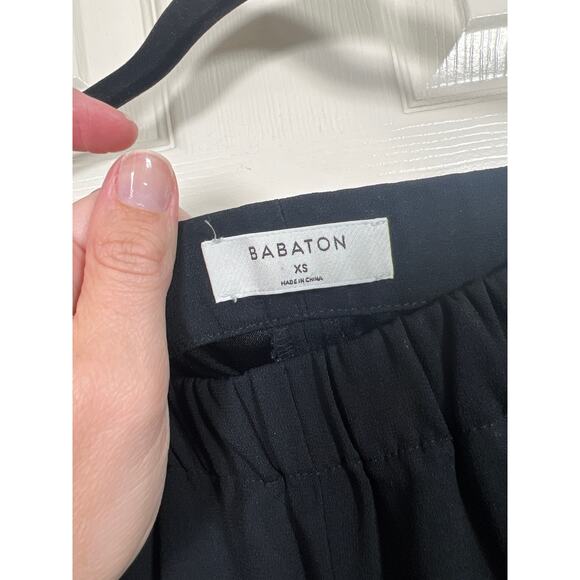 Aritzia Babaton Dexter Pant Pull-On Tuxedo Jogger Pants Black XS Corporate Work - Picture 5 of 9